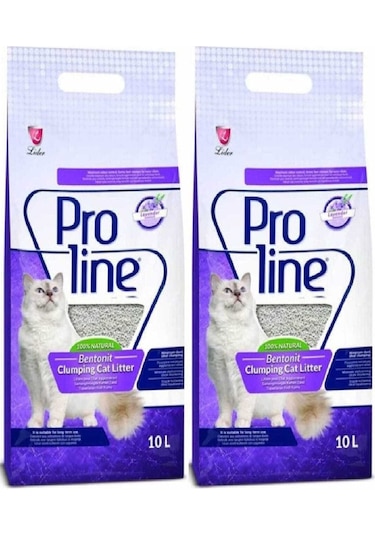 Proline Lavanta Kokulu İnce Topaklaşan Bentonit Kedi Kumu 2 x 10 L