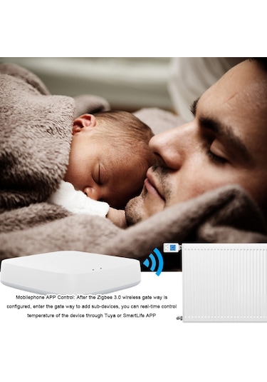 Jeehugo Zigbee 3.0 Akıllı Radyatör Termostati, 6 Çalışma Modu, Lcd Ekran, Uzak Kumanda, Alexa Ve Google Asistan Desteği Hy369-zb-rvt