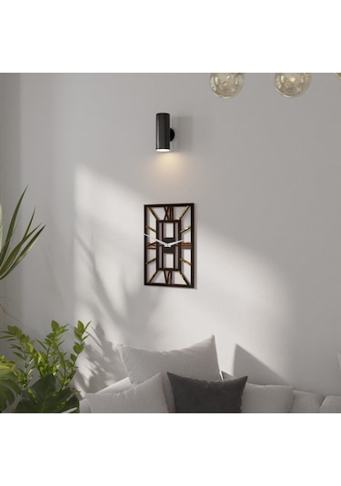 Minimalist Tasarımlı Ahşap Duvar Saati Gümüş