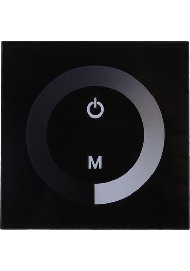 12v24v Tek Renkli Led Kontrolör Dimmer Değişiklik Parlaklık Dokunmatik Panel Dimmer Duvar Anahtarı Denetleyicisi Siyah Siyah