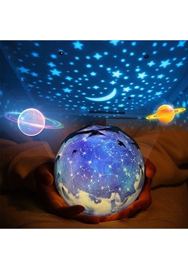 Satürn Ve Gezegenler Projeksiyon Gece Lambası Işık