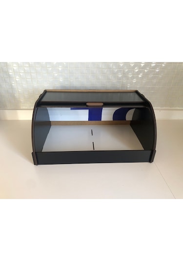 Harmony Ahşap Ekmeklik Organizer,ekmek Kutusu Sepeti, Bakerybox, Ev Hediyesi Siyah