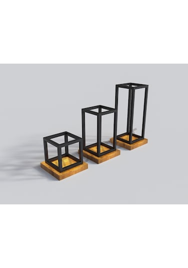 Ntconcept Mina Doğal Ahşap 3 Lü Set Hilton Açık Ceviz