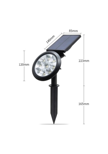 Cata Ct-7320B 18W Solar Bahçe Armatürü (Beyaz)