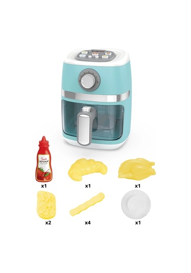 Canda Oyuncak Sesli Işıklı Fritöz Mutfak Air Fryer Oyuncak