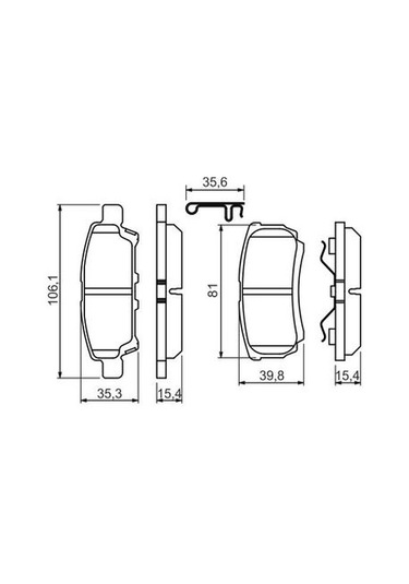 Mitsubishi Outlander 2.4 2003-2007 Bosch Arka Balata