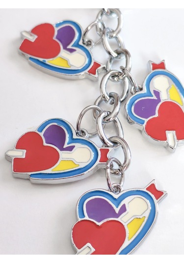 Kalp İçinde Kalp Metal Anahtarlık