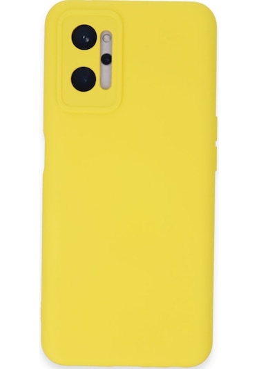 Realme 9i 4g Kılıf İçi Kadife Kaplı Nano Silikon Kapak - Sarı Sarı