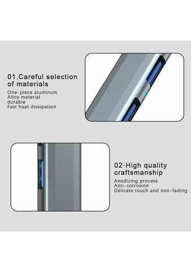 Pc Bilgisayarlar İçin Çoklu 7 Portlu Yüksek Hızlı 5 Gbps Ayırıcı