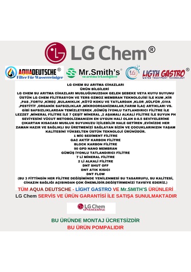 Lg Chem Cool Kırzsyh 8lt 5fl Pompalı Montajdahil Su Arıtma Cihazı