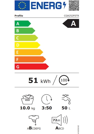 Profilo CGA252F0TR 1200 Devir 10 KG Çamaşır Makinesi
