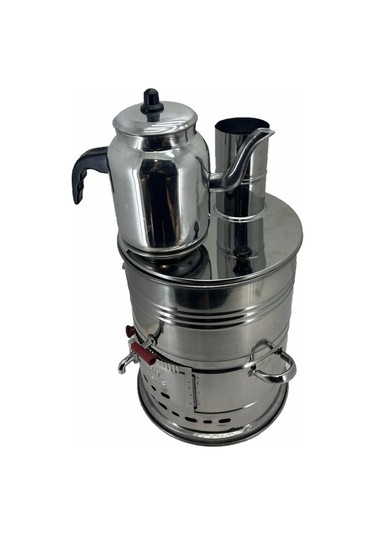 Paslanmaz 304 Çelik Demlikli 7 L Semaver