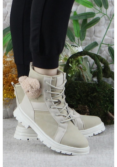 Fort Cool Luno Rahat Sıcak Astar Kaymaz Taban Kız Çocuk Bot Bej