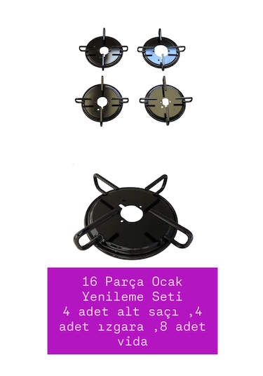 Kumtel,termikel Birçok Marka Için Cam Ocak Izgara Takımı-ankastre-set Üstü Ocak Izgarası 16 Parça Diğer