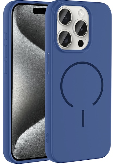 Apple Uyumlu iPhone 15 Pro Kılıf M-safe Şarj Özellikli Sys Meta Kapak - Siyah Siyah