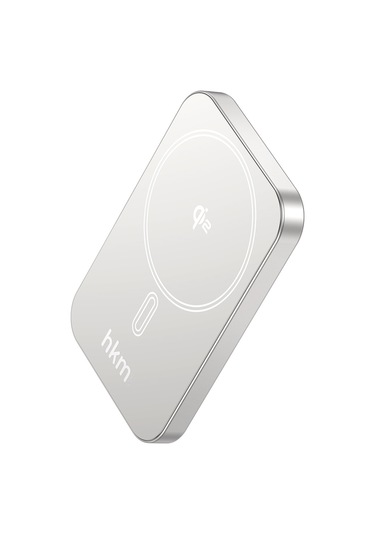 Mag Q-Elite Wireless 5.000 Mah 20W Qi2 Magsafe Uyumlu Manyetik Kablosuz Ince Powerbank Gümüş Renk