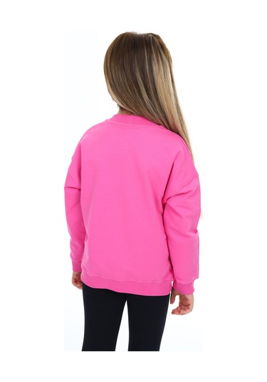 Toontoy Kız Çocuk Baskılı Hırka Fuşya