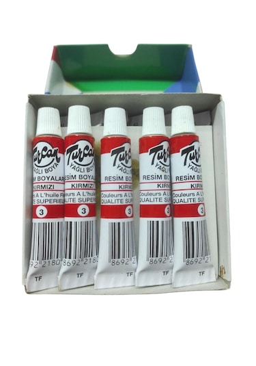 Turcan 12ml Yağlı Boya Kırmızı 12'li