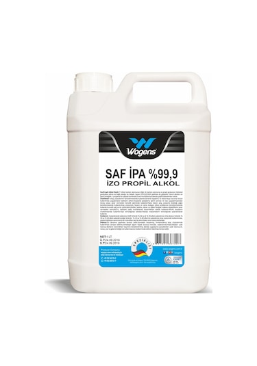 Wogens Saf Ipa Izopropil Alkol Temizlik Solventi 5 L