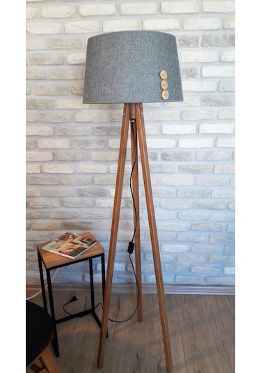 Lambada Düğme Aksesuarlı,3 Ayaklı Lambader,Aydınlatma,Abajur(232636805)