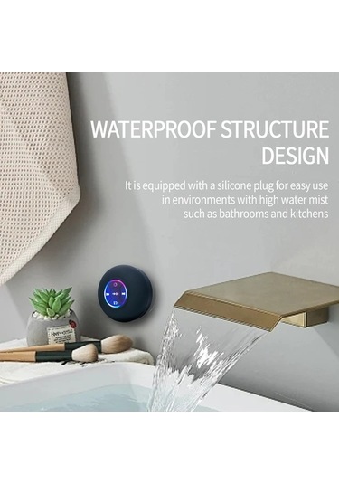 Zyzqstore Taşınabilir Kablosuz Bluetooth Hoparlör, Led Ipx4 Su Geçirmez, Gri Renkli, Küçük Boyutlu, Müzik Sevenler İçin