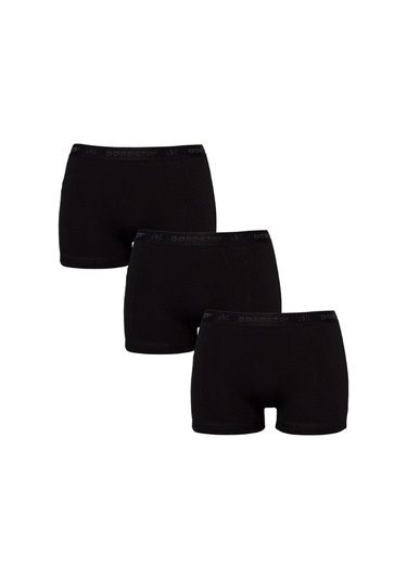 3'lü Paket Kadın Boxer Siyah
