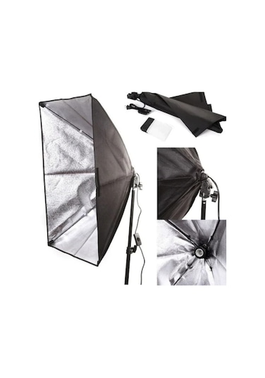 Deyatech Tek Duylu Softbox 50 x 70 CM Sürekli Video Işık Kiti + Lamba