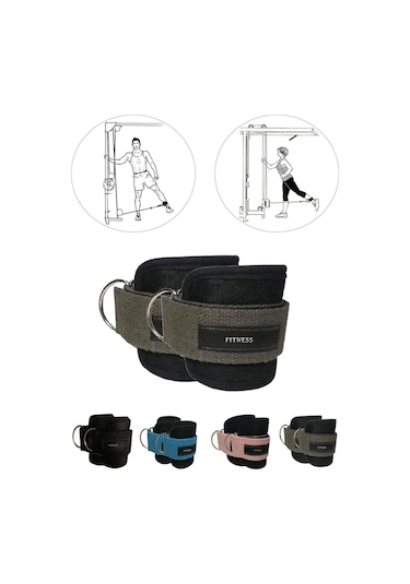 Spor Byfit Ayak Bilek Kayışı D-Ring Ağırlık Çekiş Aparatı - YEŞİL Yeşil