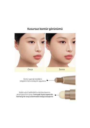 Peripera V Shading Blending Stick 001 Natural Brown