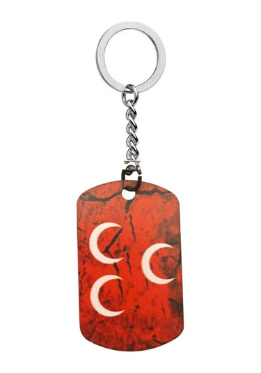 Üç Hilal Mhp Türk Künye Anahtarlık Hediyelik