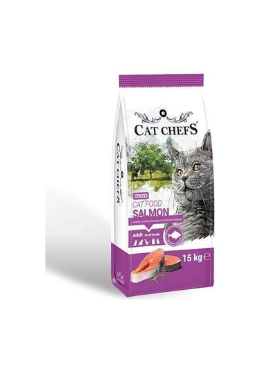 Cat Chefs Kısırlaştırılmış Somon Etli Yetişkin Kedi Maması 15 KG