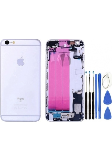 Apple Uyumlu iPhone 6s Plus Full Dolu Kasa Kapak + Tamir Seti Senalstore Gold