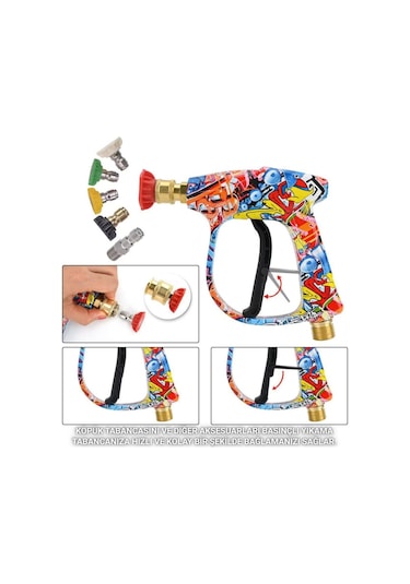 Polham Karcher K Serisi Basınçlı Yıkama Makineleriyle Uyumlu Profesyonel Araç Yıkama Tabanca Seti