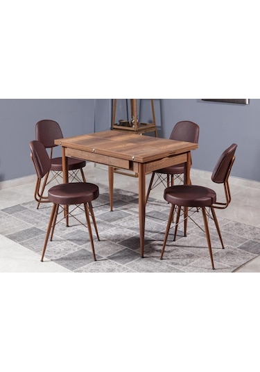 Kartal Dikdörtgen Masa, Ceviz, 100x65 Diğer