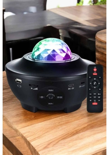 Yıldızlı Gökyüzü Projektörü Uzaktan Kumandalı Çocuklara Özel Şarjlı