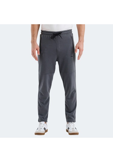 Slazenger KENNARD Erkek Fermuar Cepli Koyu Gri Eşofman Altı