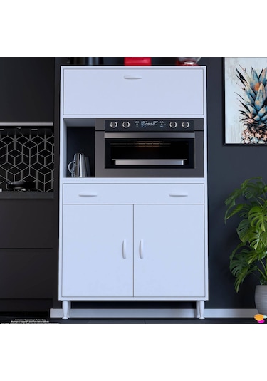 Modilayn Vio 95x163,4x32.5 Cm Çekmeceli, Kapaklı, Ekmeklikli. Mini/midi Mikrodalga Mutfak Dolabı Beyaz Modilayn Vio 95x163,4x32.5 Cm Çekmeceli, Kapaklı, Ekmeklikli. Mini/midi Mikrodalga Mutfak Dolabı Beyaz