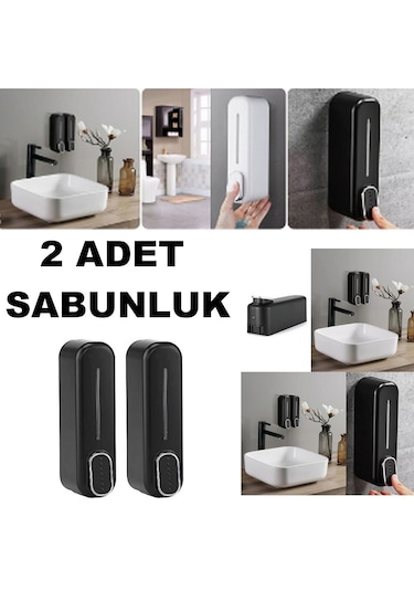 Duvara Monte Edilebilir Banyo 350ml Sabunluk Monte Şampuanlık