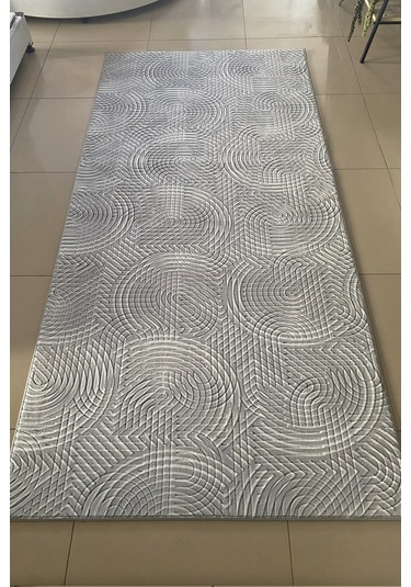 Lüle Halı Delüx Kaymaz Taban Halı Yolluk Gri Renk, Dlx7054 Gri