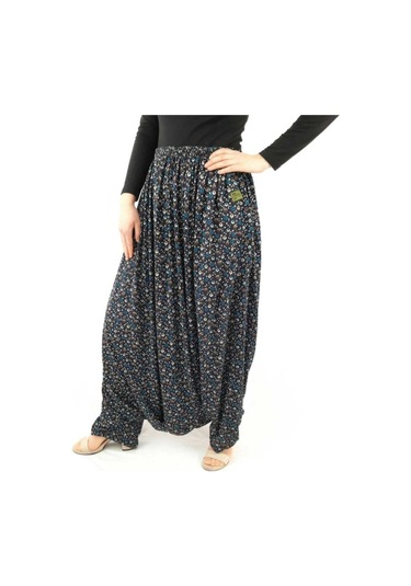 Özözkanlar Çiçekli Yöresel Menekşe Aşağıdan Ağlı Şalvar Çok Renkli