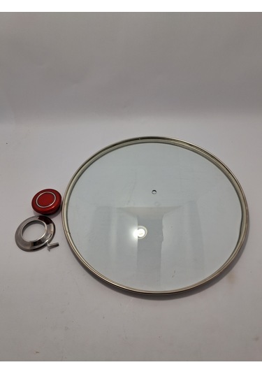 Cam Kapak 30 Cm Ve Kırmızı Elma Şekeri Kulp