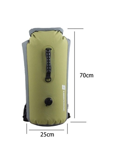 Artfulabode Yeşil Tote Şişme Sırt Çantası 35l - Su Geçirmez Drifting Çantası, Rafting Ve Kuru Kova İçin Yeşil