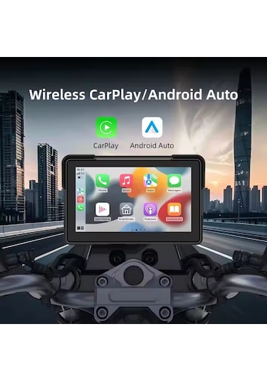 7'' Carplay Motosiklet Gidon İçin Su Geçirmez Navigasyon Akıllı Ekran İos Ve Android Uyumlu