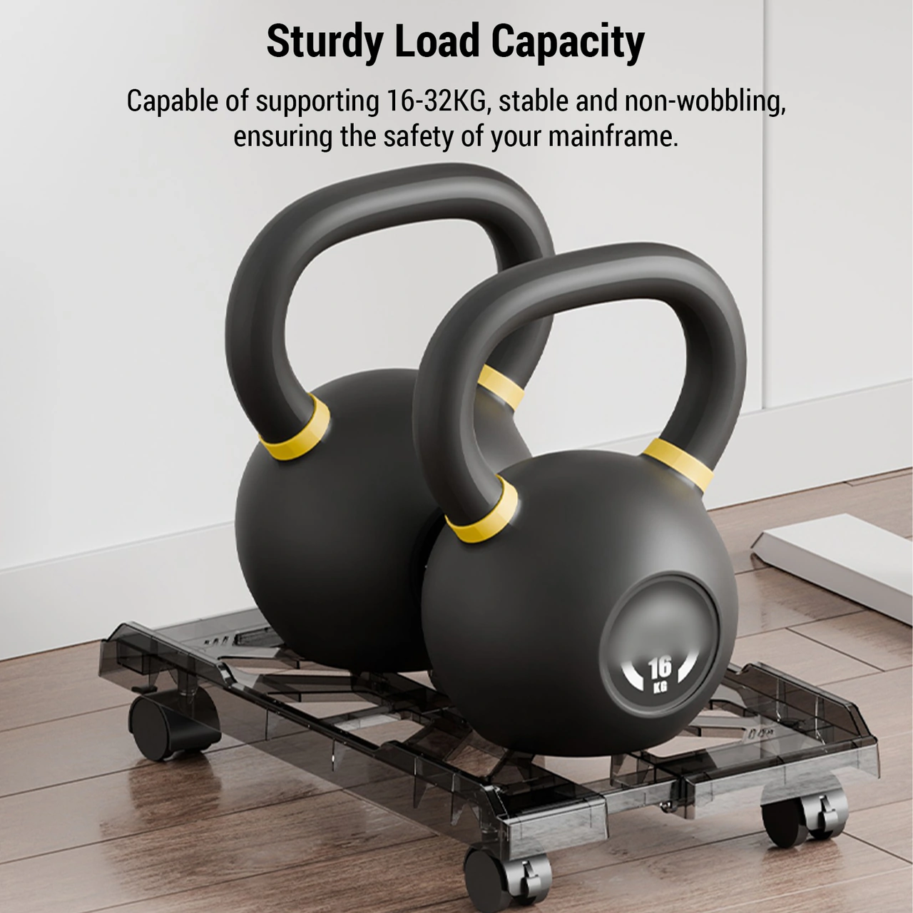 Yuntech01 Mobil Bilgisayar Kasası Standı, Ev/ofis Kullanıma Uygun, Genişlik Ayarlanabilir, Soğutma Delikleri, Frenli Tekerlekli, Aşınmaz Malzeme, Beyaz