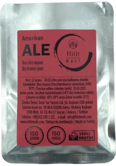 Hitit Malt Amerikan Ale Kuru Bira Mayası 12 G
