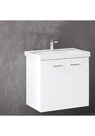 Denko Terra 65 Cm Mdf Beyaz Banyo Dolabı Takımı Beyaz
