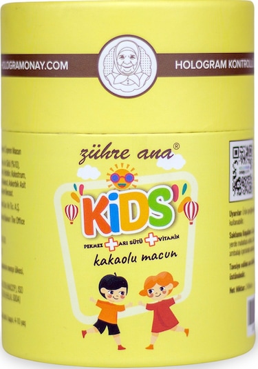 Zühre Ana Kids Arı Sütü Pekmez Vitamin Katkılı Kakaolu Macun 240 G