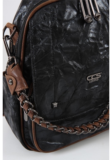 Ççs 17635 Kadın Omuz Ve Sırt Çantası Siyah