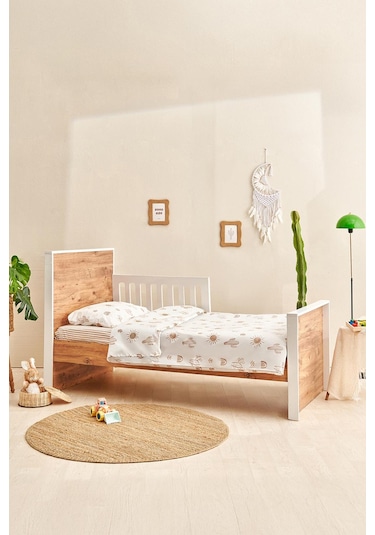 Soley Boho Bebek Nevresim Takımı 100x150 Cm Bej