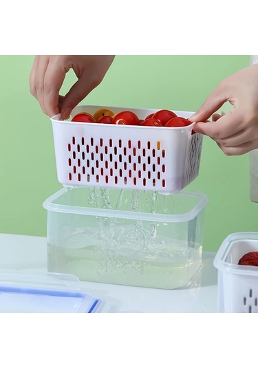 Fochsia 9 Parça Bpa İçermeyen Plastik Gıda Saklama Kabı Seti Assorted Varieties 3 Kutu 3 Süzgeç 3 Kapak Dondurucuya Uygun Sızdırmaz Acı Kahverengi